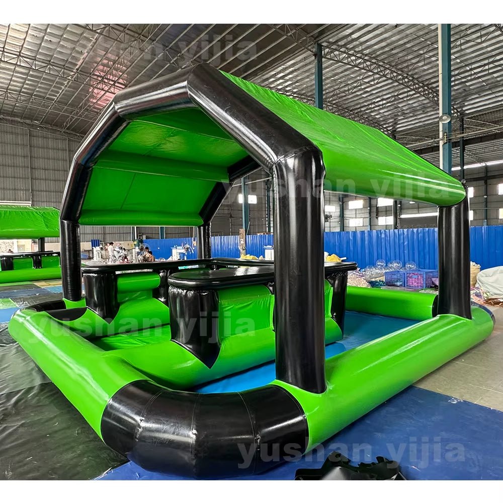 Commercial Awesome Inflatable Pool Bar Inflatable Pub House Water Blow up Pool Bar for Adult Kids Party Event Backyard 20*20Ft - FLUFFI
