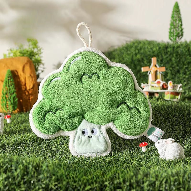 Coral Fleece Hand Towel Cute Cartoon Plush Lanyard Multi - Functional Absorbent Towels Wipe Handkerchief Rag Cleaning Cloth - FLUFFI