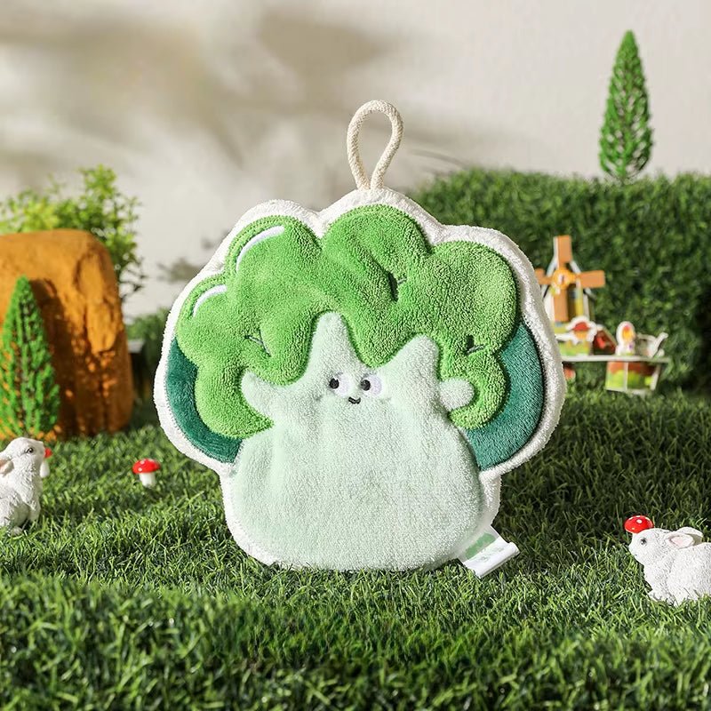 Coral Fleece Hand Towel Cute Cartoon Plush Lanyard Multi - Functional Absorbent Towels Wipe Handkerchief Rag Cleaning Cloth - FLUFFI