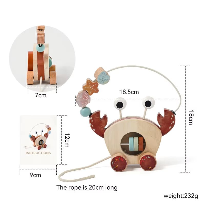 Crab Traction Car | Finger Fine Motor | Slider Beads | Educational Toy - FLUFFI