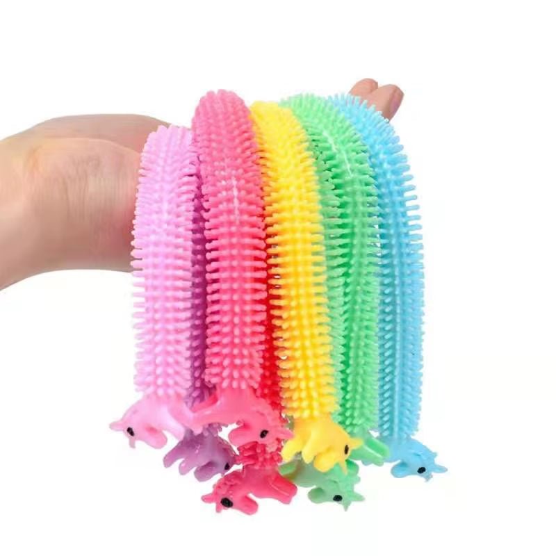 Creative 6 Colors Worm Noodle Stretch String TPR Rope anti Stress Toys String Fidget Autism Vent Toys - FLUFFI