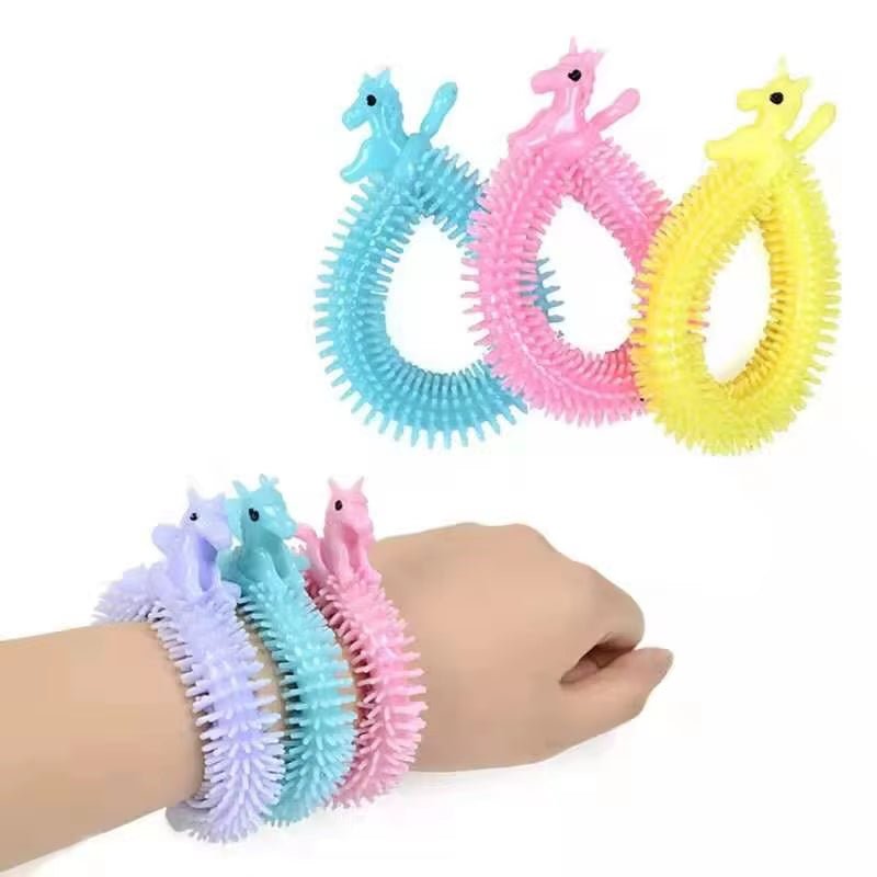 Creative 6 Colors Worm Noodle Stretch String TPR Rope anti Stress Toys String Fidget Autism Vent Toys - FLUFFI