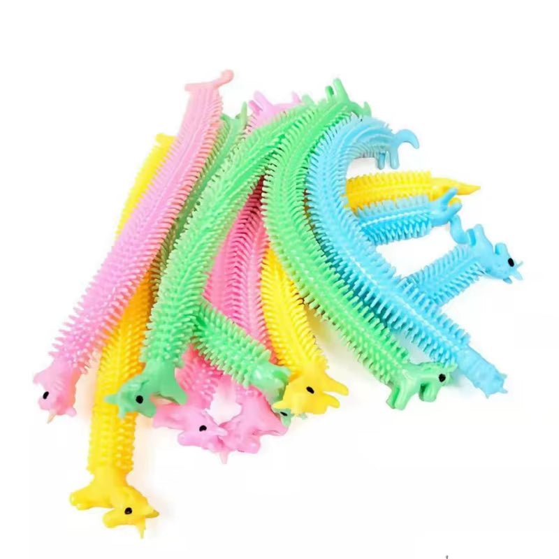 Creative 6 Colors Worm Noodle Stretch String TPR Rope anti Stress Toys String Fidget Autism Vent Toys - FLUFFI