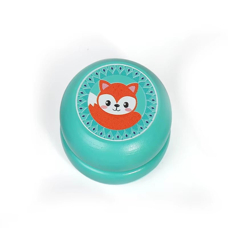 Cute Animal Print Wooden Yoyo Toys Ladybug Toy Kids Yo - Yo Creative Cartoon Unicorn Yo Yo Toys for Children 6Cm Wooden Yo Yo Ball - FLUFFI