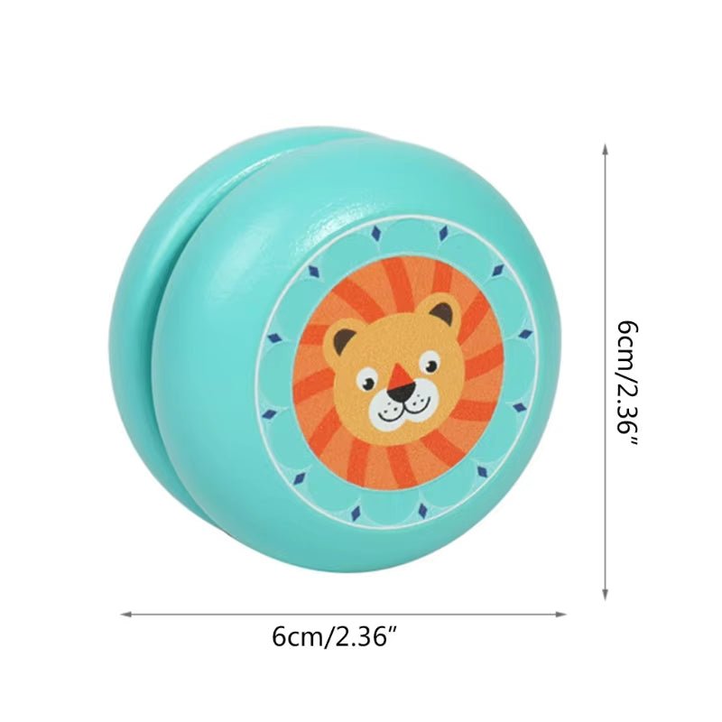 Cute Animal Print Wooden Yoyo Toys Ladybug Toy Kids Yo - Yo Creative Cartoon Unicorn Yo Yo Toys for Children 6Cm Wooden Yo Yo Ball - FLUFFI