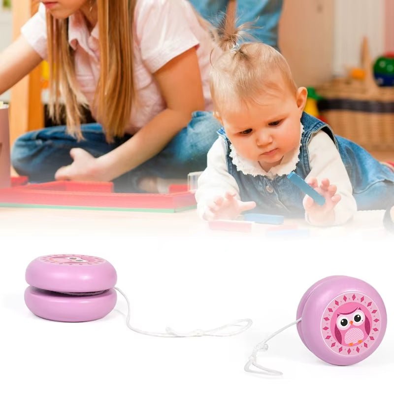 Cute Animal Print Wooden Yoyo Toys Ladybug Toy Kids Yo - Yo Creative Cartoon Unicorn Yo Yo Toys for Children 6Cm Wooden Yo Yo Ball - FLUFFI