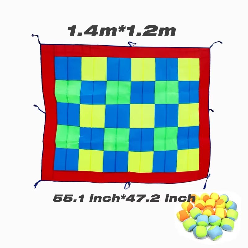 Dartboard Game Set round Cloth Dart Board Outdoor Hrowing Sticky Ball Target Toy with 20 Balls for Parent - Child Interaction Game - FLUFFI