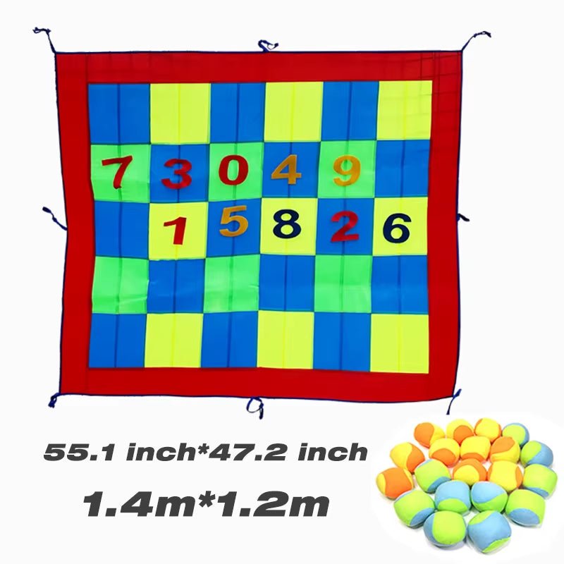 Dartboard Game Set round Cloth Dart Board Outdoor Hrowing Sticky Ball Target Toy with 20 Balls for Parent - Child Interaction Game - FLUFFI
