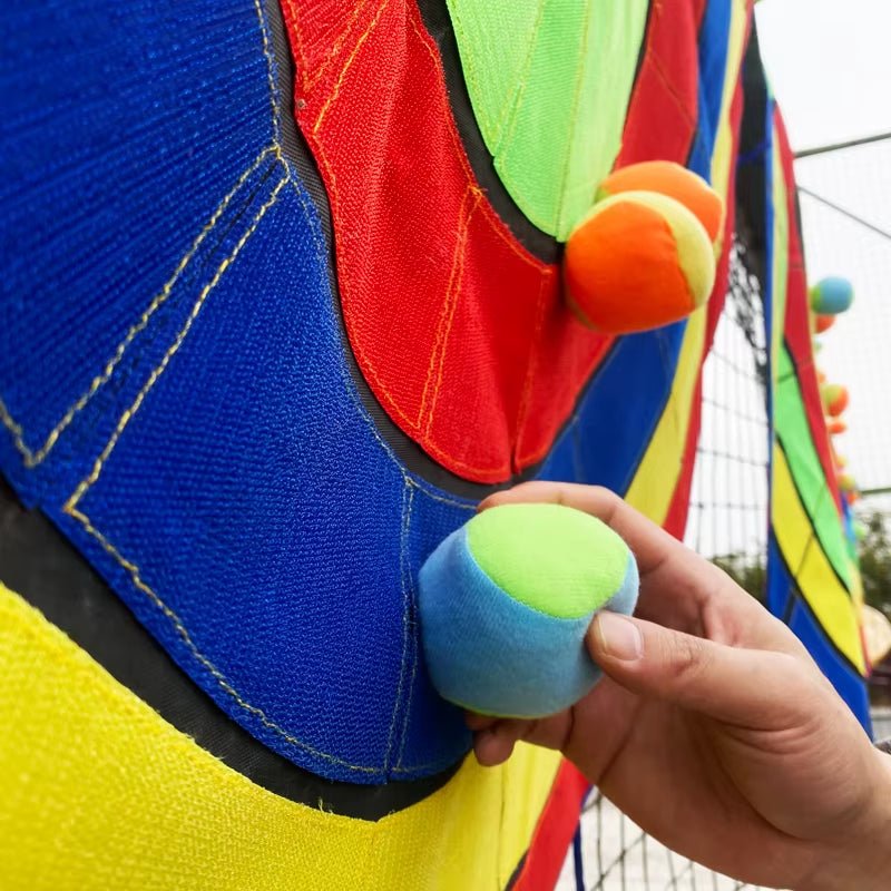 Dartboard Game Set round Cloth Dart Board Outdoor Hrowing Sticky Ball Target Toy with 20 Balls for Parent - Child Interaction Game - FLUFFI