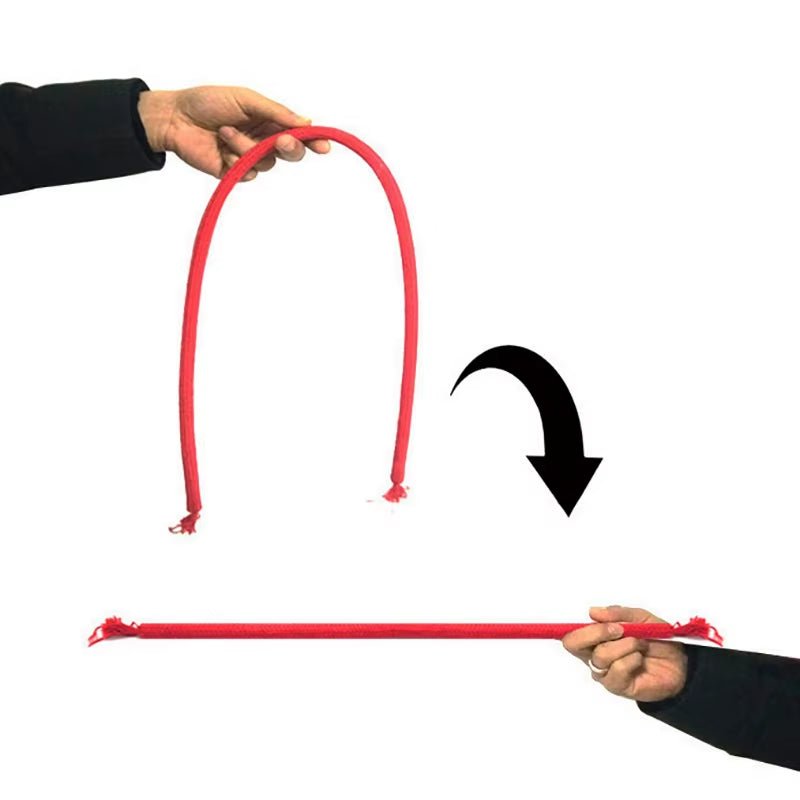 Deluxe Stiff Rope (Red) by Kupper Magic Tricks Soft Rope to Stiff Magia Close up Street Illusions Gimmicks Mentalism Funny Props - FLUFFI