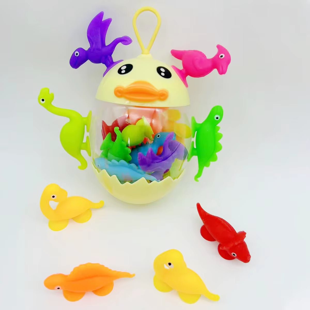 Dinosaurs Suction Cup Toys, Construction Toy for Kindergartens and Playrooms, Perfect for Bath Time and Travel Play - FLUFFI