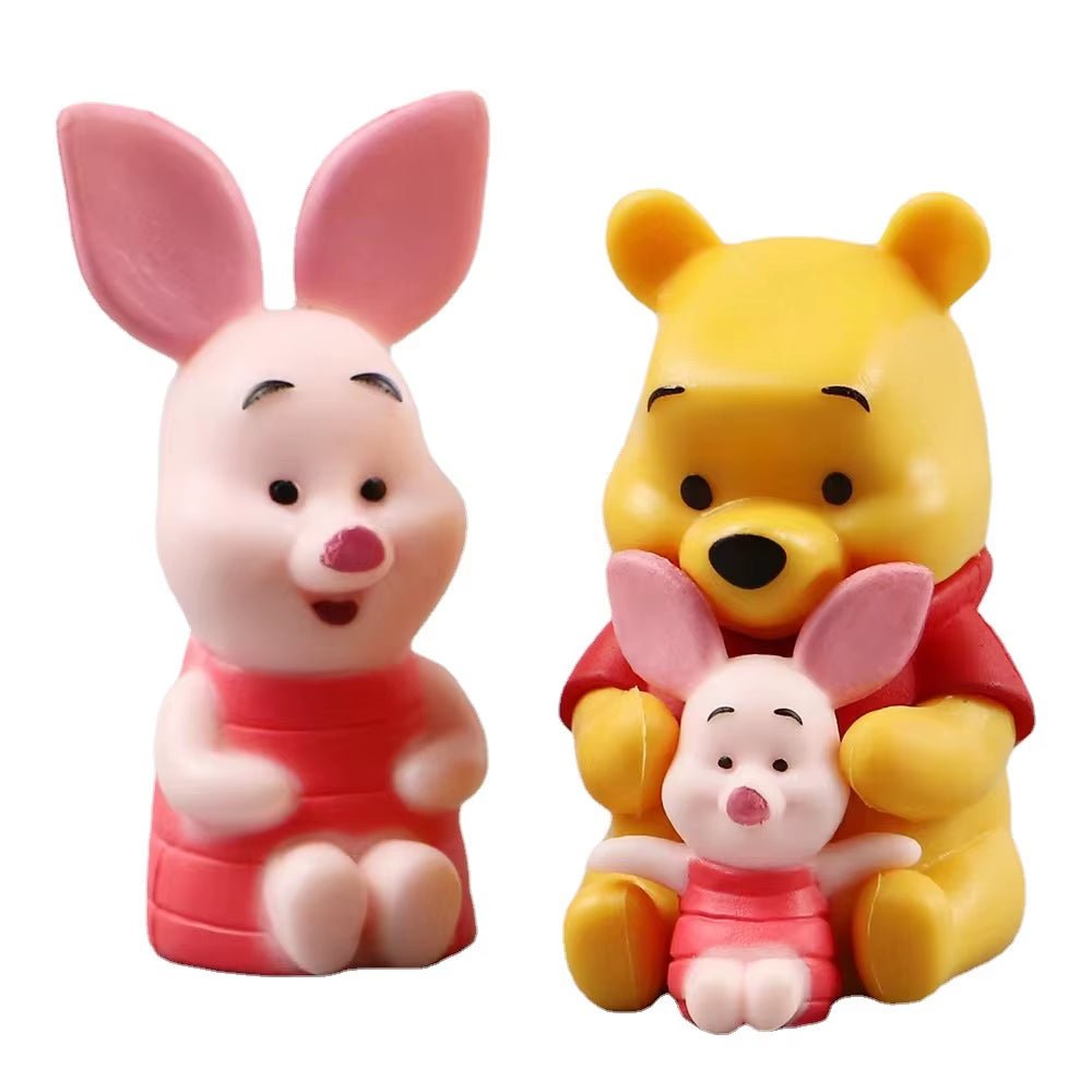 Disney 10Pcs/Set Anime Figure Winnie the Pooh Tigger Eeyore Owl Piglet Birthday Girl Boys Collectible Figurines Cake Decoration - FLUFFI