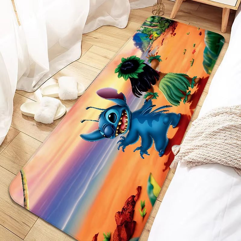 Disney Cute Cartoon Stitch Door Mat Entrance Non - Slip Doormat Washable Kitchen Carpet Living Room Hallway Rugs Bathroom Bath - FLUFFI
