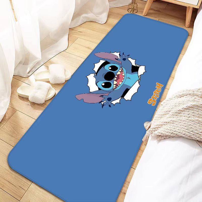 Disney Cute Cartoon Stitch Door Mat Entrance Non - Slip Doormat Washable Kitchen Carpet Living Room Hallway Rugs Bathroom Bath - FLUFFI