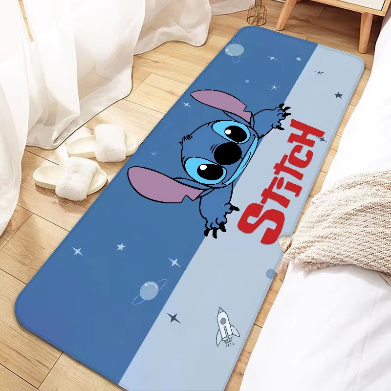 Disney Cute Cartoon Stitch Door Mat Entrance Non - Slip Doormat Washable Kitchen Carpet Living Room Hallway Rugs Bathroom Bath - FLUFFI
