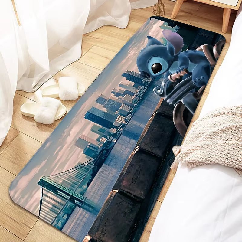 Disney Cute Cartoon Stitch Door Mat Entrance Non - Slip Doormat Washable Kitchen Carpet Living Room Hallway Rugs Bathroom Bath - FLUFFI