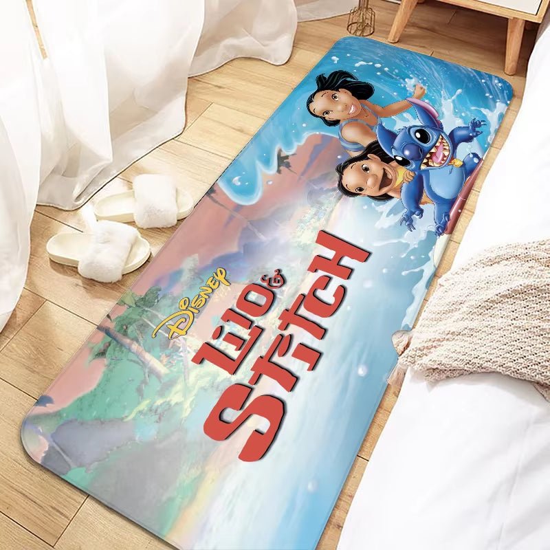 Disney Cute Cartoon Stitch Door Mat Entrance Non - Slip Doormat Washable Kitchen Carpet Living Room Hallway Rugs Bathroom Bath - FLUFFI