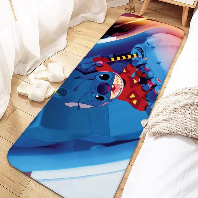 Disney Cute Cartoon Stitch Door Mat Entrance Non - Slip Doormat Washable Kitchen Carpet Living Room Hallway Rugs Bathroom Bath - FLUFFI