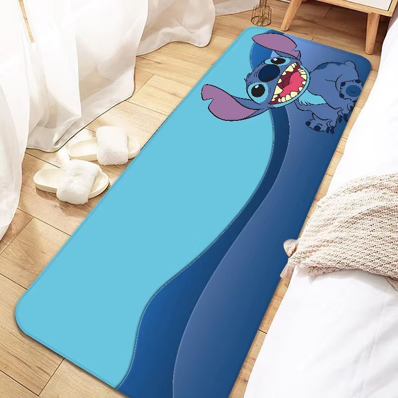 Disney Cute Cartoon Stitch Door Mat Entrance Non - Slip Doormat Washable Kitchen Carpet Living Room Hallway Rugs Bathroom Bath - FLUFFI