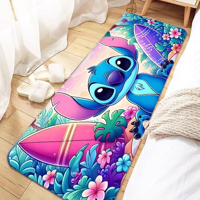Disney Cute Cartoon Stitch Door Mat Entrance Non - Slip Doormat Washable Kitchen Carpet Living Room Hallway Rugs Bathroom Bath - FLUFFI