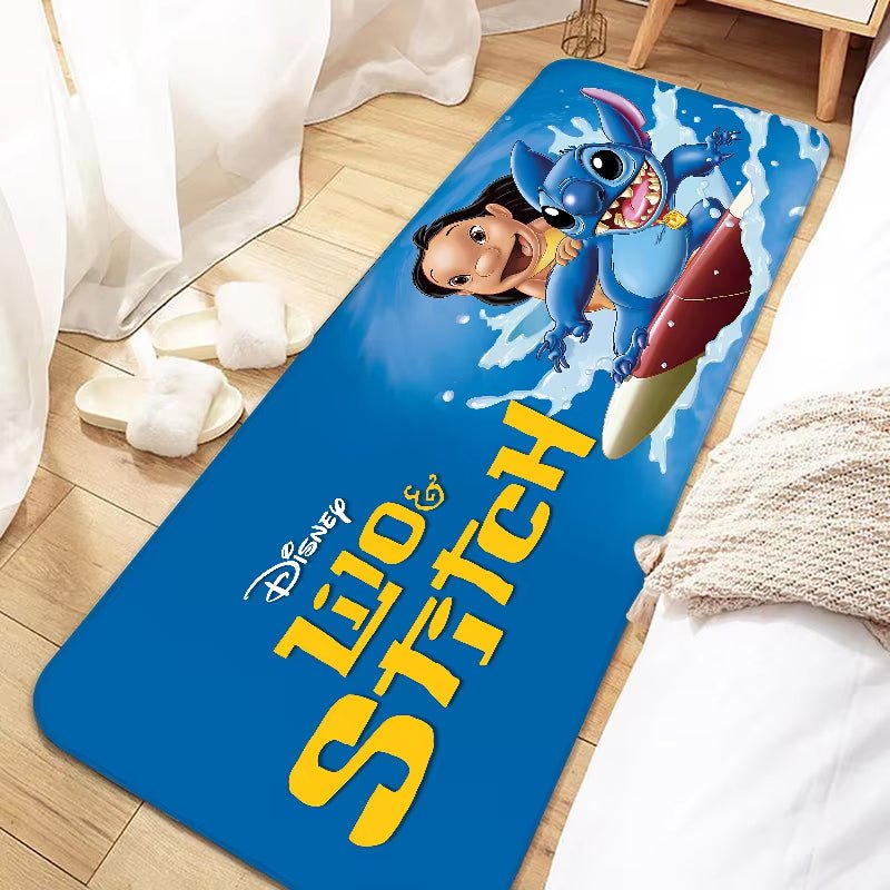 Disney Cute Cartoon Stitch Door Mat Entrance Non - Slip Doormat Washable Kitchen Carpet Living Room Hallway Rugs Bathroom Bath - FLUFFI