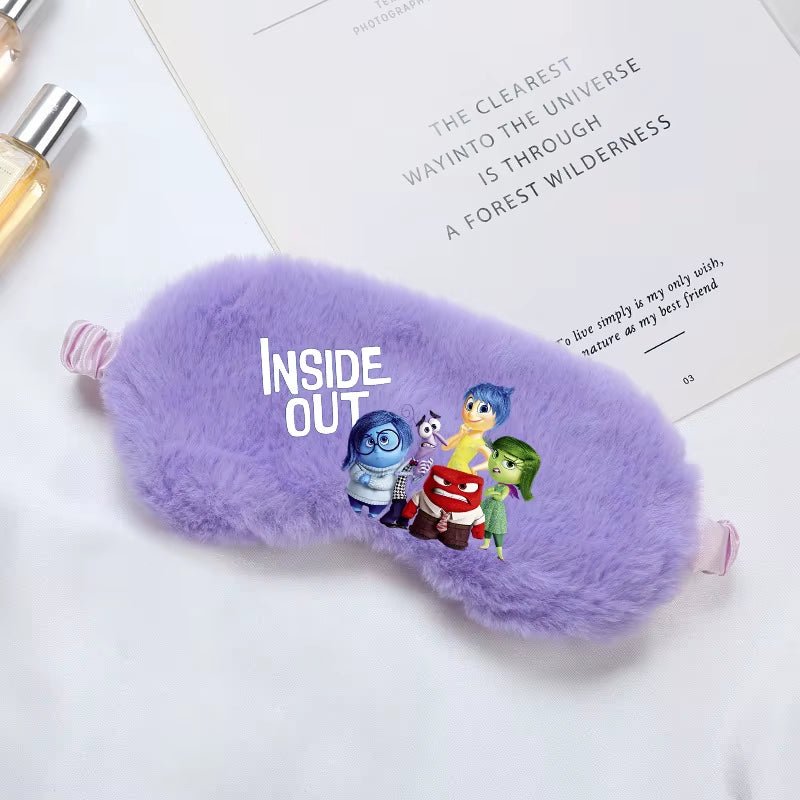Disney inside Out 2 Eye Mask for Sleeping Blindfold Plush Eyepatch Women Men Portable Sleep Mask Eyes Night Breathable Eye Cover - FLUFFI