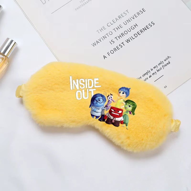 Disney inside Out 2 Eye Mask for Sleeping Blindfold Plush Eyepatch Women Men Portable Sleep Mask Eyes Night Breathable Eye Cover - FLUFFI
