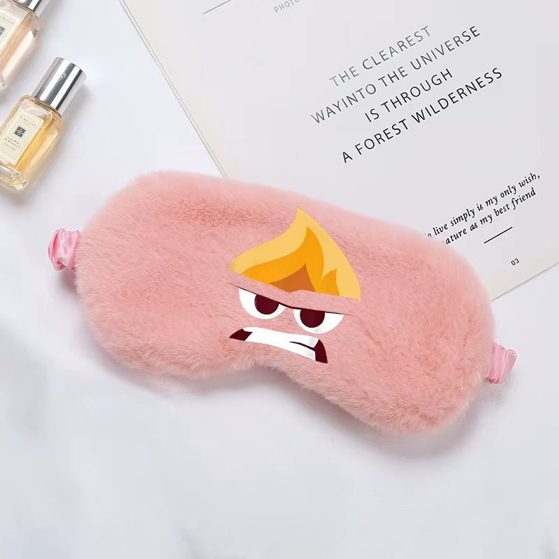 Disney inside Out 2 Eye Mask for Sleeping Blindfold Plush Eyepatch Women Men Portable Sleep Mask Eyes Night Breathable Eye Cover - FLUFFI