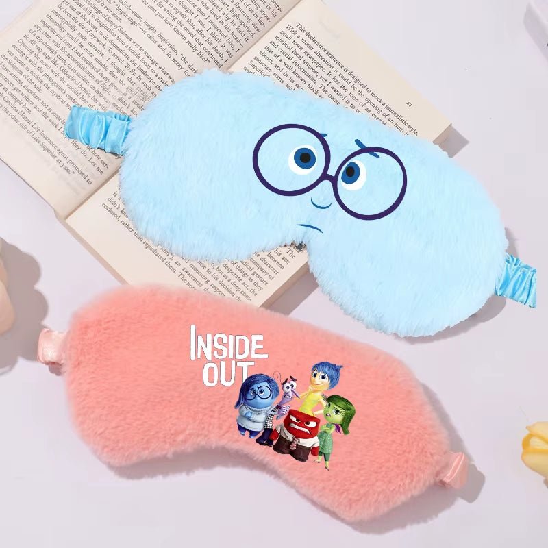Disney inside Out 2 Eye Mask for Sleeping Blindfold Plush Eyepatch Women Men Portable Sleep Mask Eyes Night Breathable Eye Cover - FLUFFI