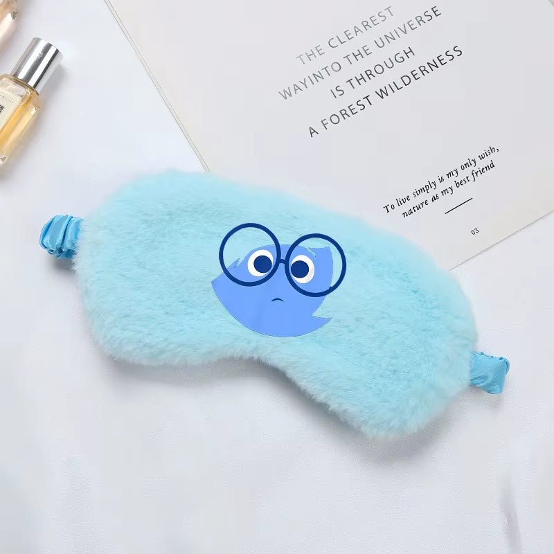 Disney inside Out 2 Eye Mask for Sleeping Blindfold Plush Eyepatch Women Men Portable Sleep Mask Eyes Night Breathable Eye Cover - FLUFFI