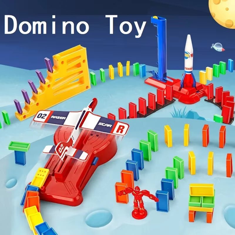 Domino Blocks Board Game: Educational Plastic Model Building Toys for Children - FLUFFI