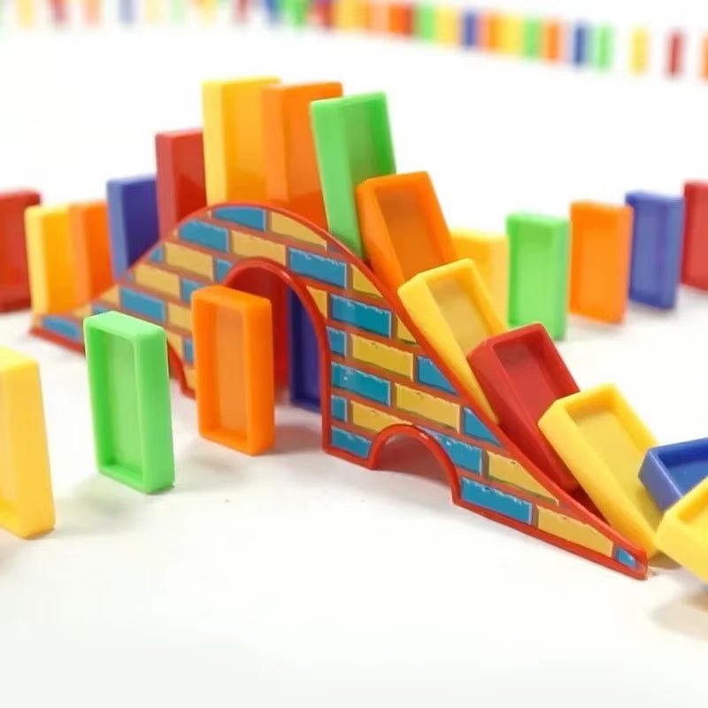 Domino Blocks Board Game: Educational Plastic Model Building Toys for Children - FLUFFI