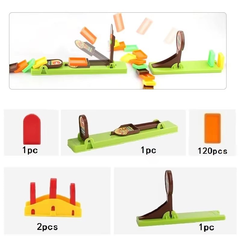Domino Blocks Board Game: Educational Plastic Model Building Toys for Children - FLUFFI