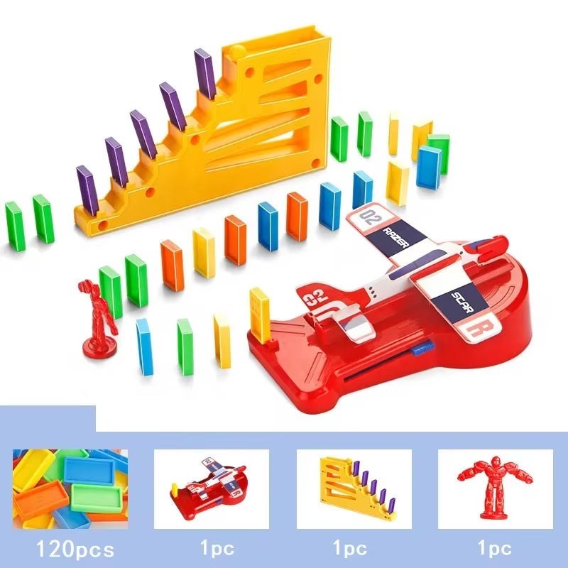 Domino Blocks Board Game: Educational Plastic Model Building Toys for Children - FLUFFI