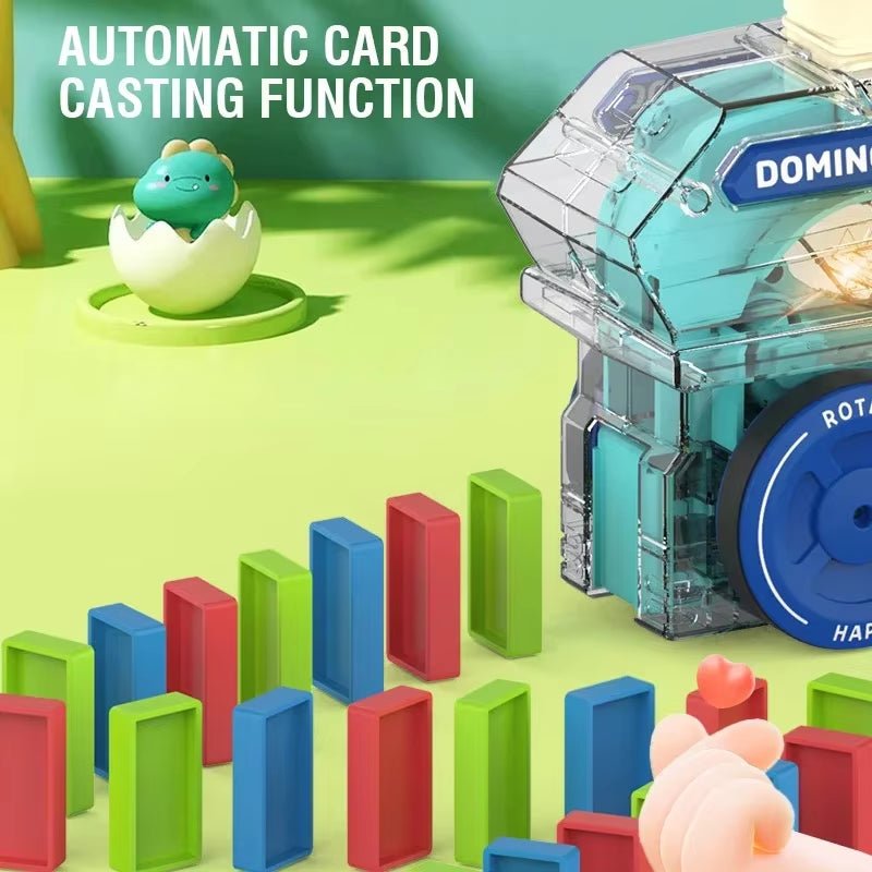 Domino Train - Automatic Laying Dominoes - Set Brick Blocks Kits - FLUFFI