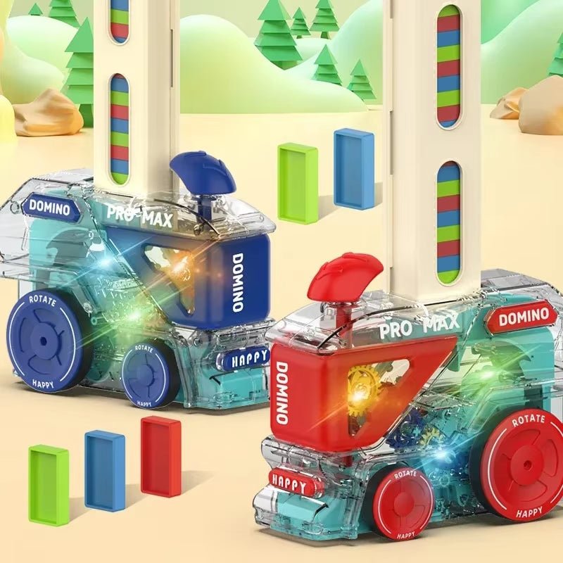 Domino Train - Automatic Laying Dominoes - Set Brick Blocks Kits - FLUFFI