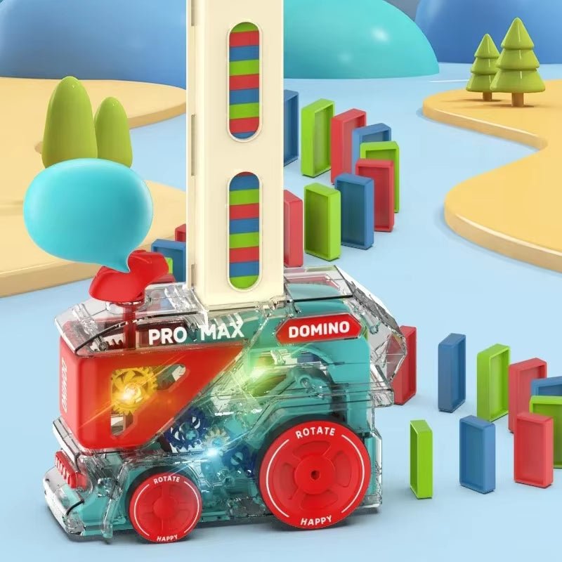 Domino Train - Automatic Laying Dominoes - Set Brick Blocks Kits - FLUFFI