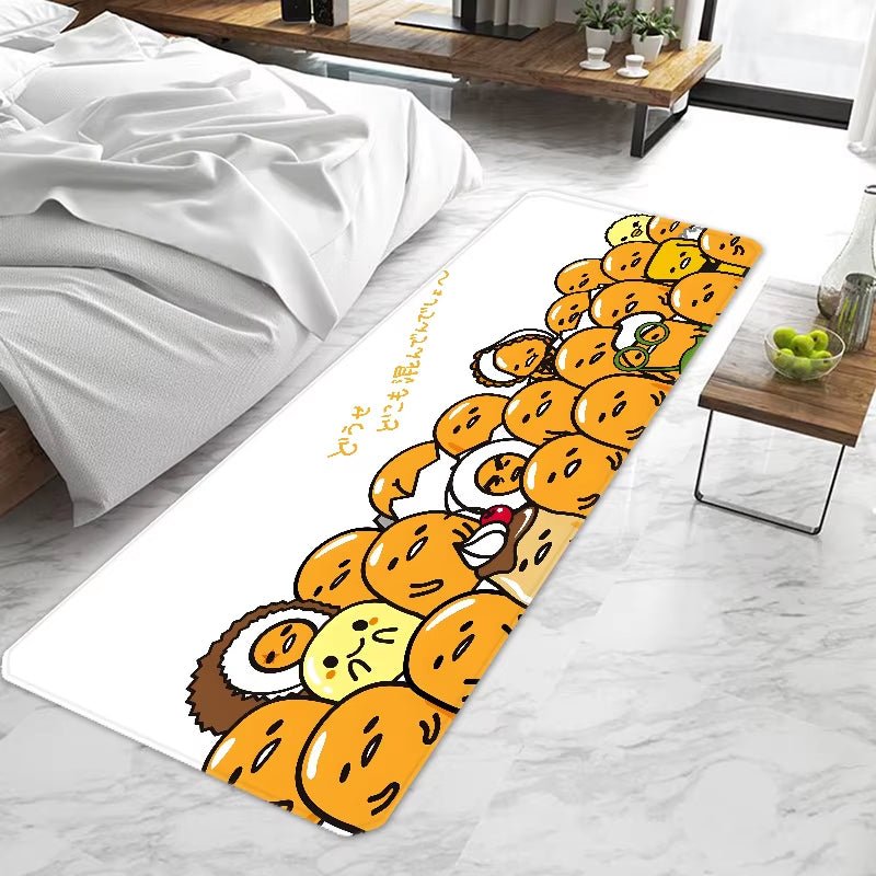 Door Mat Entrance Non - Slip Cute Funny Cartoon Gudetama Washable Kitchen Carpet Living Room Hallway Rugs Door Mats Bathroom Bath - FLUFFI