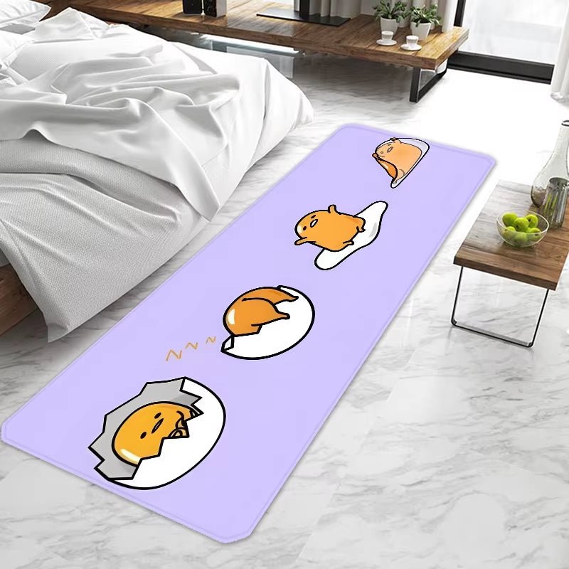 Door Mat Entrance Non - Slip Cute Funny Cartoon Gudetama Washable Kitchen Carpet Living Room Hallway Rugs Door Mats Bathroom Bath - FLUFFI