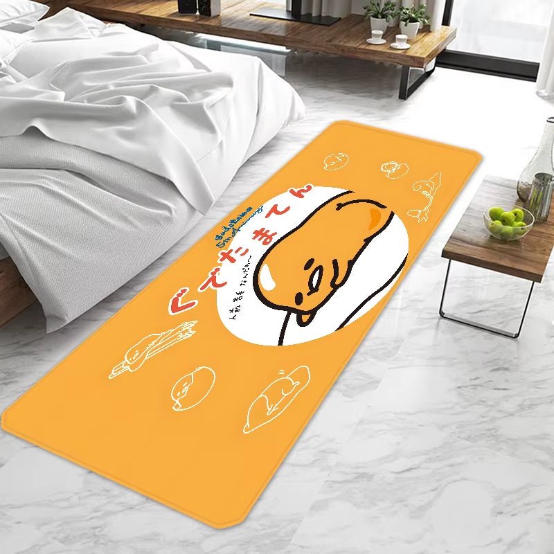 Door Mat Entrance Non - Slip Cute Funny Cartoon Gudetama Washable Kitchen Carpet Living Room Hallway Rugs Door Mats Bathroom Bath - FLUFFI