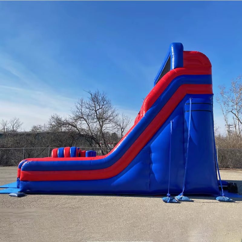 Double - Sided Large Slide | + Rock Climbing | Outdoor Inflatable - FLUFFI