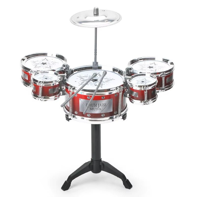 Drum Sets for Children Beginners Children'S Toys Dynamic Jazz Drums for Western Percussion Instrument - FLUFFI