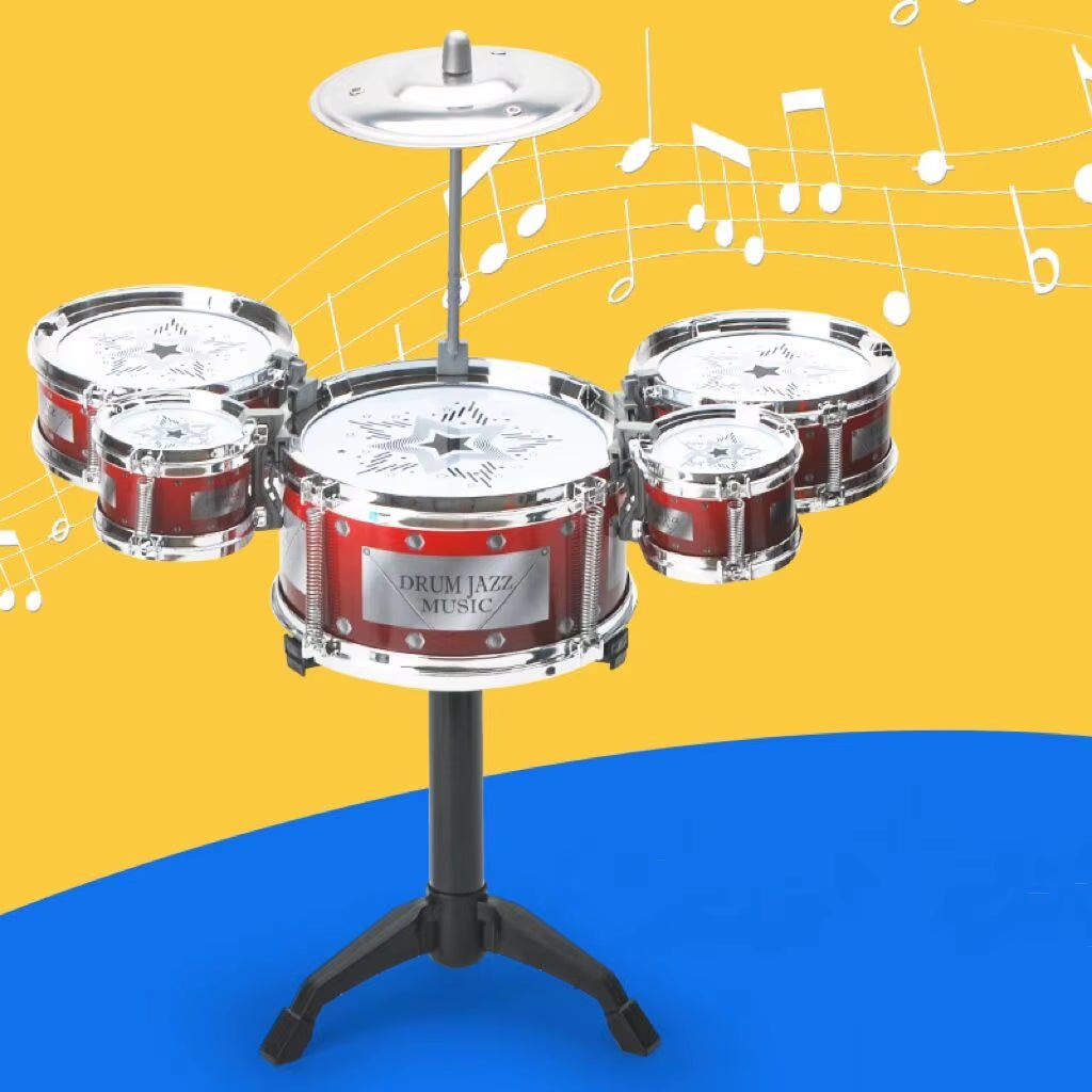 Drum Sets for Children Beginners Children'S Toys Dynamic Jazz Drums for Western Percussion Instrument - FLUFFI