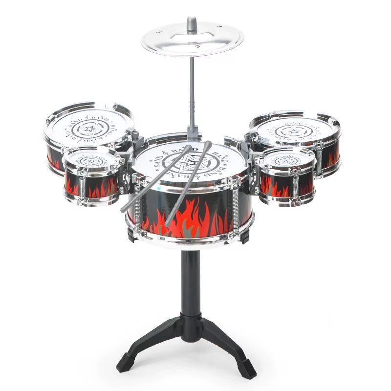 Drum Sets for Children Beginners Children'S Toys Dynamic Jazz Drums for Western Percussion Instrument - FLUFFI