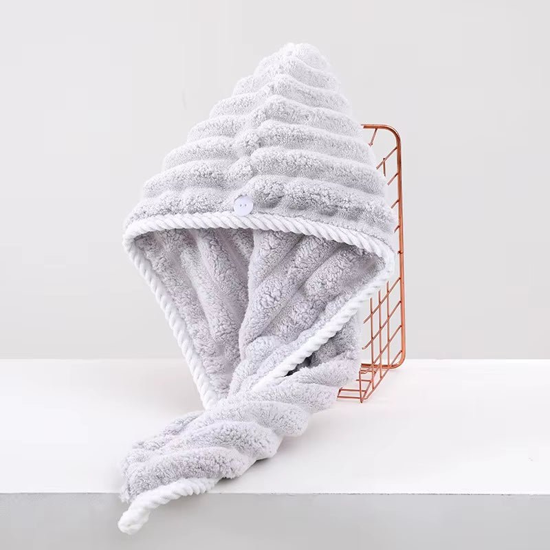 Dry Hair Cap for Women, Thickened and Super Absorbent Headscarf for Wiping Hair, Quick Drying Cap, Dry Hair Towel - FLUFFI