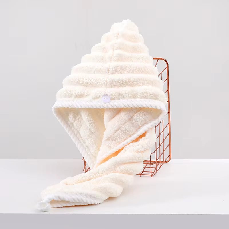 Dry Hair Cap for Women, Thickened and Super Absorbent Headscarf for Wiping Hair, Quick Drying Cap, Dry Hair Towel - FLUFFI