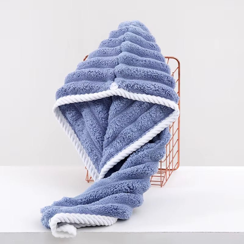 Dry Hair Cap for Women, Thickened and Super Absorbent Headscarf for Wiping Hair, Quick Drying Cap, Dry Hair Towel - FLUFFI