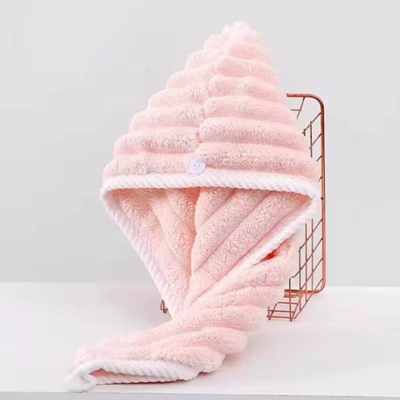 Dry Hair Cap for Women, Thickened and Super Absorbent Headscarf for Wiping Hair, Quick Drying Cap, Dry Hair Towel - FLUFFI