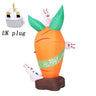 Easter Inflatables Decoration 6 FT Inflatable Easter Carrot & Bunny with Build - In LED Light for Easter Party Indoor Outdoor Toys - FLUFFI