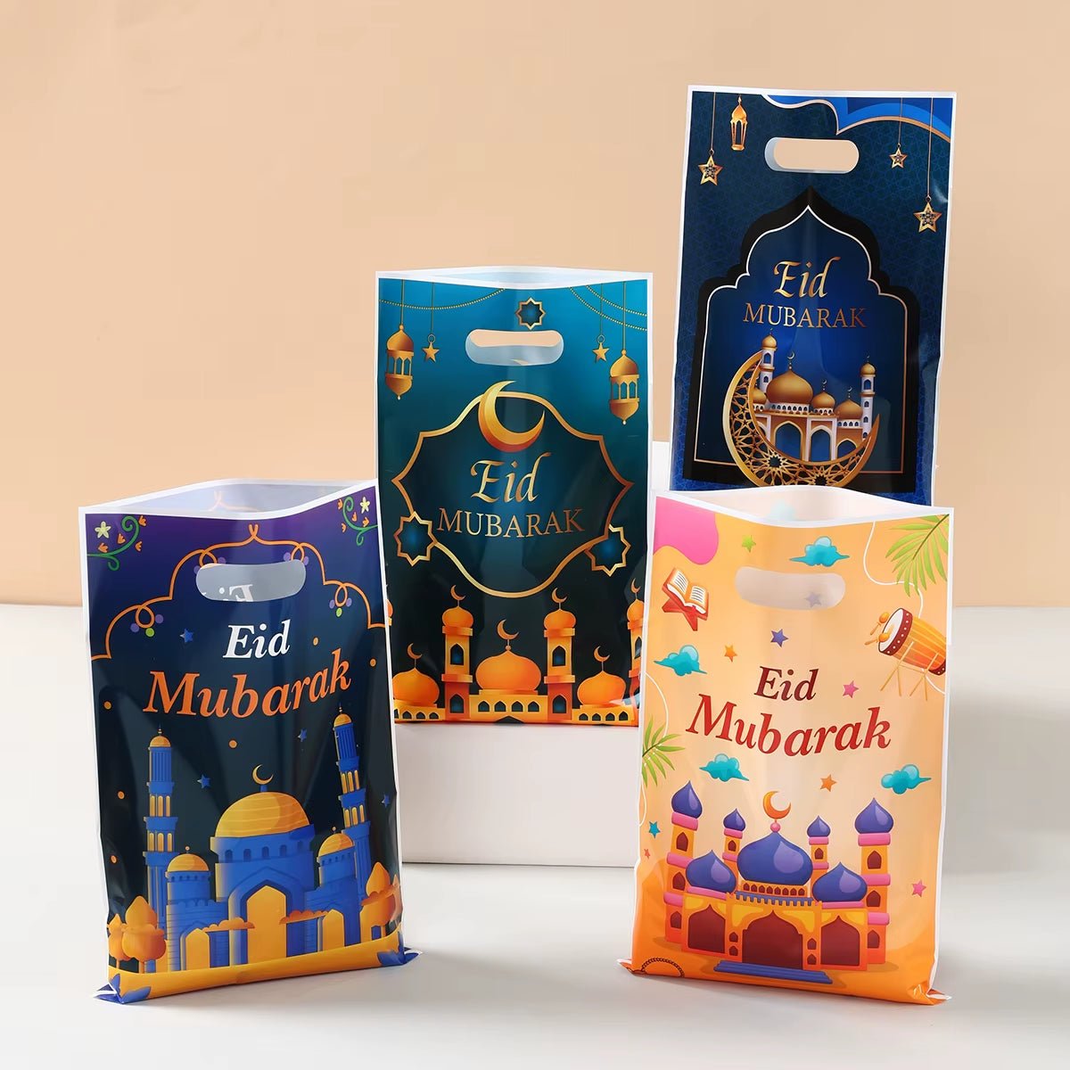 Eid Mubarak Gift Bags Plastic Candy Cookie Bag Ramadan Decoration 2025 for Home Islamic Muslim Party Supplies Eid Gifts - FLUFFI